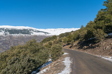 dirt road from Sierra Nevada in southern Spain