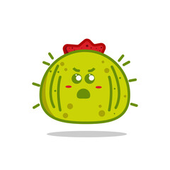 Cactus cute character with angry pose