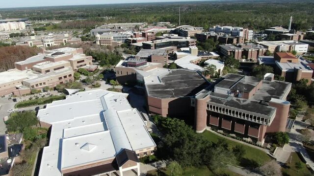 Orlando, Florida, USA - July 15, 2020 : The University of Central Florida, in Orlando. Shot during the COVID Pandemic in 2020.