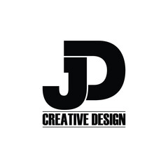 Letter JD simple logo design vector