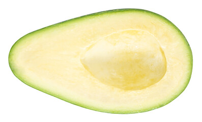 Avocado isolated on white background.  With clipping path