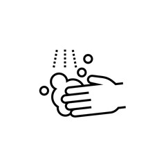 Wash hands icon. Disinfection sign symbol vector illustration.