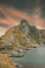 Abstract mountains of island Værøy