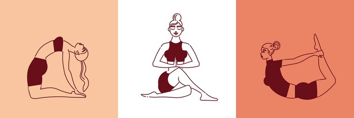 Female Yoga Design Concept