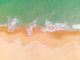 Fototapeta na wymiar Aerial view of the beach and sea.