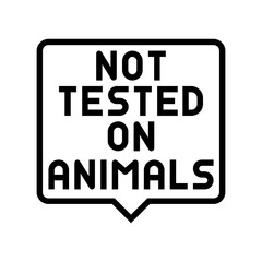 not tested on animals line icon vector. not tested on animals sign. isolated contour symbol black illustration
