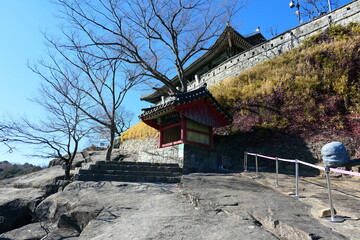 The scenery around Jinju Castle in Jinju, Korea