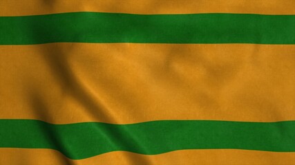 Obraz premium Naranjito flag, city of Puerto Rico, waving in wind. 3d illustration