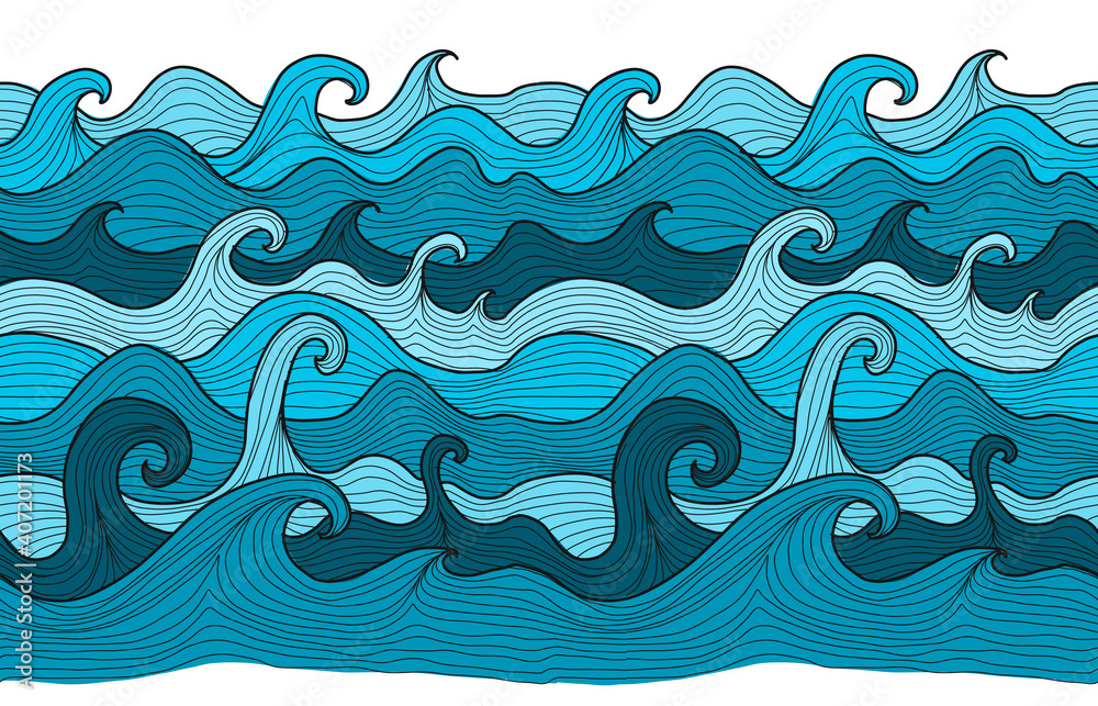 Poster abstract sea background. seamless pattern for your design