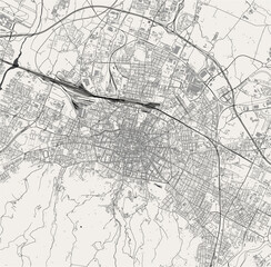 map of the city of Bologna, Emilia-Romagna, Italy © tish11