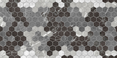 marble textured background with honeycomb pattern in gray tones