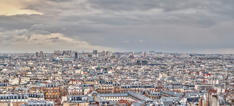 Paris cityscape, HDR Image