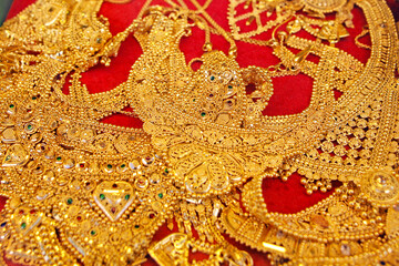 Turkish golden jewelry Store in istanbul