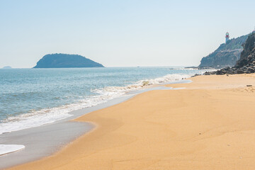 The beach and sea at Fujian province, China.