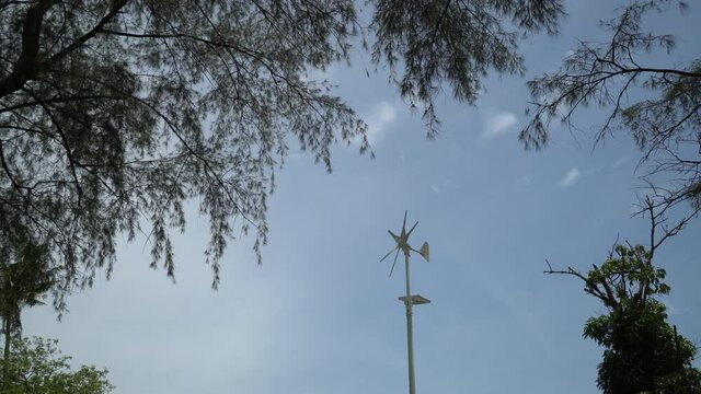 First Solar Wind Hybrid Street Light set up at Taman Robina Eco Park.