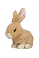 Walking rabbit toy isolate on white