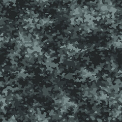 Camouflage texture seamless pattern. Abstract modern endless camo background in trendy military style. Spots ornament for fabric and fashion print. Vector illustration.