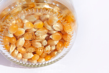 corn kernels in the jar