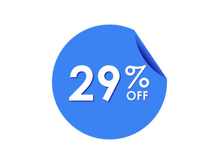 29% OFF Sticker, 29 percent discount Special Offer Price Label