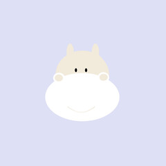 Nils das knuddelige süße Nilpferd pastell lila