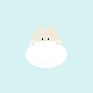 Nils das knuddelige s&uuml;&szlig;e Nilpferd pastell blau