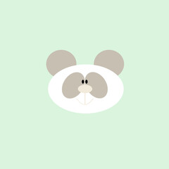 Bianca der kleine freundliche Panda pastell grün