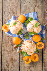 Sweet apricot ice cream