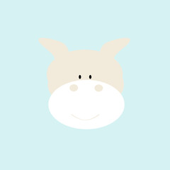 Pfiffikus das kleine liebevolle Pferd pastell blau