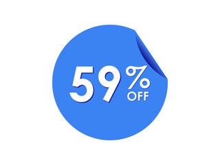 59% OFF Sticker, 59 percent discount Special Offer Price Label