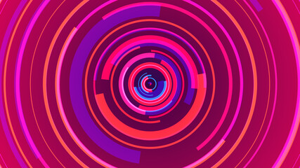 Circle pink neon lines technology Hi-tech blue background. Abstract graphic digital future concept design.
