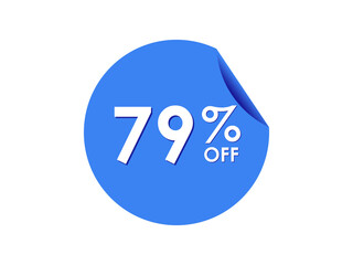 79% OFF Sticker, 79 percent discount Special Offer Price Label