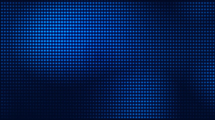 Dot blue pattern screen led light gradient texture background. Abstract  technology big data digital background. 3d rendering.