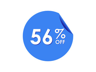 56% OFF Sticker, 56 percent discount Special Offer Price Label