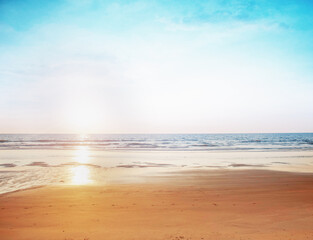 clean Beach and tropical sea landscape