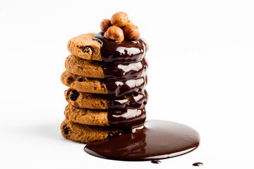 sweet oatmeal cookies and nuts