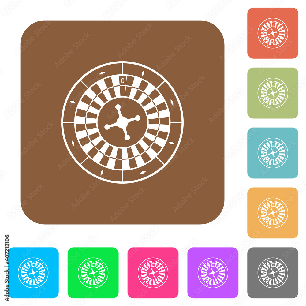 Canvas Prints roulette wheel rounded square flat icons