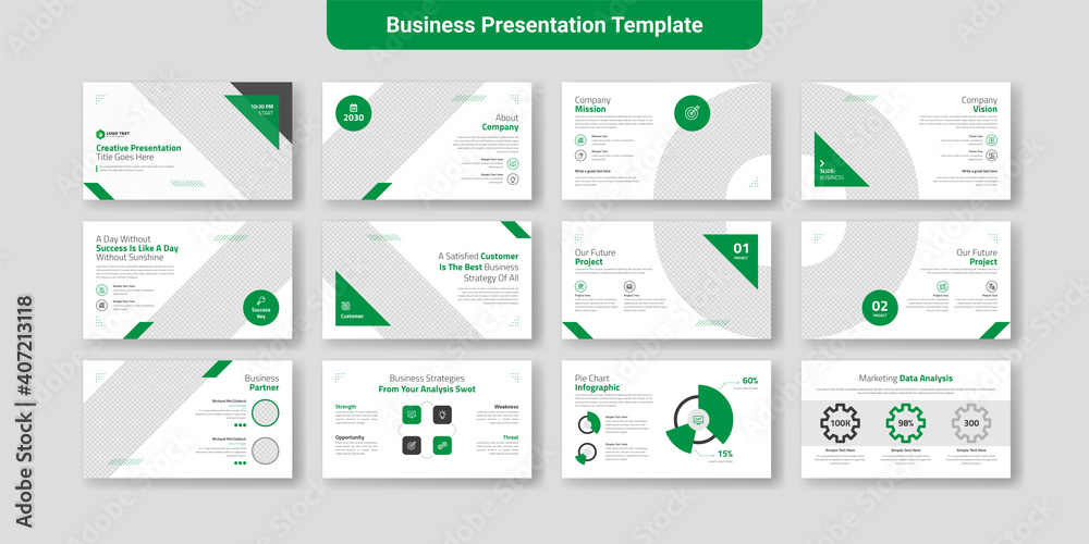 Canvas Prints creative business powerpoint presentation slides template design. use for modern keynote presentatio