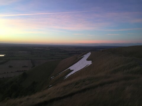 Westbury White Horse At Sunset