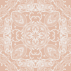 Seamless medallion Vintage multi color pattern in Indian, Turkish style. Endless pattern can be used for ceramic tile, wallpaper, linoleum, textile, web page background, Vector.
