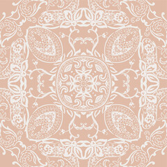 Seamless medallion Vintage multi color pattern in Indian, Turkish style. Endless pattern can be used for ceramic tile, wallpaper, linoleum, textile, web page background, Vector.