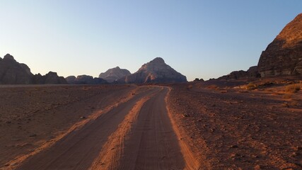 Fototapeta na wymiar Wadi Rum am Morgen