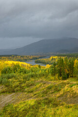 Beautiful landscape with mountains in north Norway