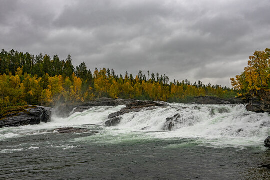 M&aring;lselvfossen near Bardufoss in north Norway