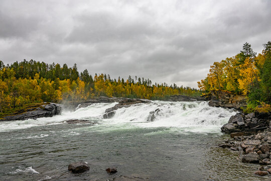 M&aring;lselvfossen near Bardufoss in north Norway