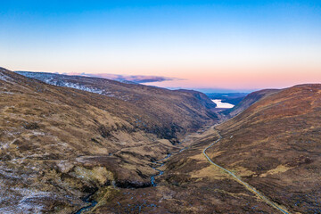 Aerial view of the Glenveagh National Park in County Donegal, Ireland