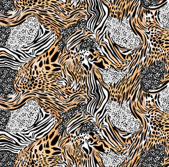 Seamless zebra pattern, animal print.