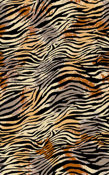 Seamless zebra pattern, animal print.