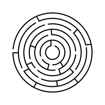6 cells wide circular maze ending