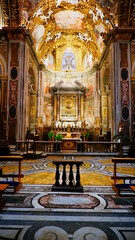 Obraz premium Main altar in the Church of Santa Maria dell'Orto, in Rome, Italy.