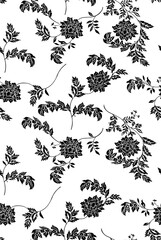 Fototapeta premium Seamless flowers pattern, floral print.